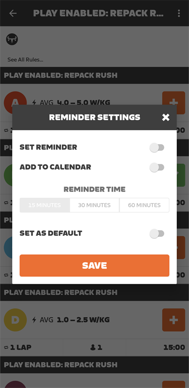 Reminder Settings Reminder Settings